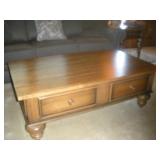 Ethan Allen Coffee Table, 30x50x17, 2 Drawers