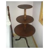 Wood 3 Tier Table, 22x43 Tall