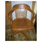 Oak adjustable Swivel Chair