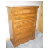 Oak Chest of Drawers, 38x18x53