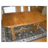 Kincaid Oak Table w/2 Leaves, 68/92x42x30