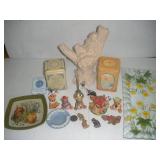 Misc.- Girl in Tree 10 in., Ceramic Holiday Bears