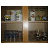 Contents of Cabinet-Glasses and Mugs