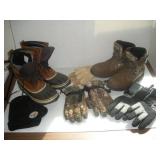 Boots and Gloves- Gander Mt. (9.5), Sorel (10)
