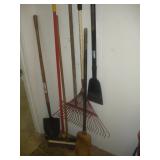 Home and Garden Tools-Shovel, Brooms, Rakes