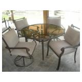 Patio Table And 4 Chairs w/cushions, 51x29
