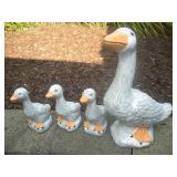 Concrete Duck Family, Tallest 19 Inches