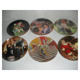 6 Decorative Plates-Santa, Gone with the Wind