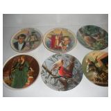 6 Decorative Plates- Banjo Player, Gregory Peck