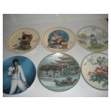 6 Decorative Plates- Elvis, Mothers Day