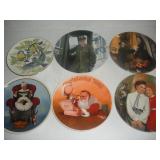6 Decorative Plates- Santa, Gone with the Wind