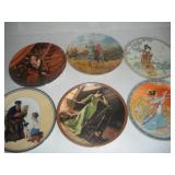 6 Decorative Plates- Norman Rockwell, Go