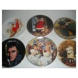 6 Decorative Plates- Santa, Marilyn Monroe