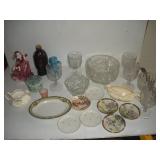 Assorted Vintage Glassware and Plates