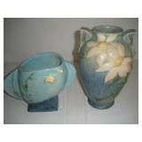 2 Vintage Roseville Vases, Tallest 9 inches