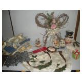 Decorative Lot- Trivets, Christmas Figures
