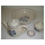 Pfaltzgraff Teapot, 3 Qt. Bowl, Sugar Bowl