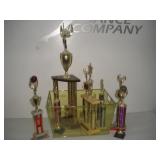 (9) ALDC Trophies   tallest 37 inches