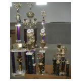 (10) ALDC Trophies   tallest 44 inches