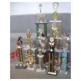 (17) ALDC Trophies   tallest 26 inches