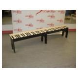 Painted Piano Key Bench  80x11x17 inches