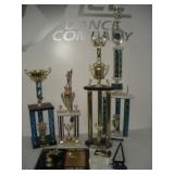 (8) ALDC Trophies   tallest 45 inches