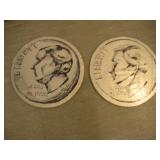 (2) Dance Prop Cardboard Coins  23 inches