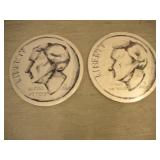 (2) Dance Prop Cardboard Coins  23 inches