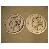 (2) Dance Prop Cardboard Coins  23 inches