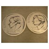 (2) Dance Prop Cardboard Coins  23 inches