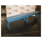 Blue Wooden Bench  80x11x16 inches