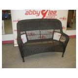 Resin Wicker Bench   52 inches long