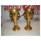 Gold Ceramic Vases   17 inches tall