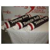 (3) Tootsie Roll Plush Dance Props  36 inches