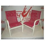 (2) Childrens Stacking Chairs  22 inches tall