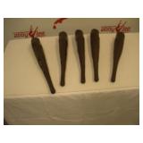 (5) Plastic Caveman Clubs  21 inches long
