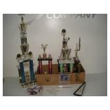 (8) ALDC Trophies   tallest 40 inches