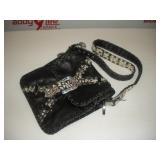 Charm and Luck Black Leather Purse