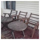 Wooden Patio Furniture Chairs & Tables