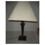 Table Lamp  27 inches tall - cracked shade