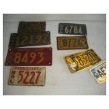 Vintage Motorcycle License Plates  1947-1951