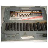 1/2 Drive Deepwell Impact Metric Socket Set