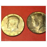 (2) 1966-69 KENNEDY HALF DOLLARS COINS