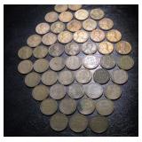 (50) 1 ROLL OF 1950-51 D & S LINCOLN WHEAT PENNIY