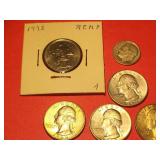 SILVER COINS- 1964 QUARTERS-DIMES
