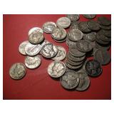 (42)  1944 US Silver Mercury Head Dimes
