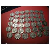 (40) 1 Roll 1944-48 US Silver Quarters