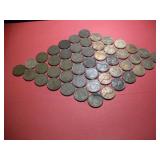 (50)  1956-57-58 Lincoln Wheat Penny.s