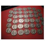 (40) 1 Roll 1932-40 US Silver Quarters