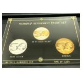 Peanuts Retirement Proof Set.  (2) troy oz
